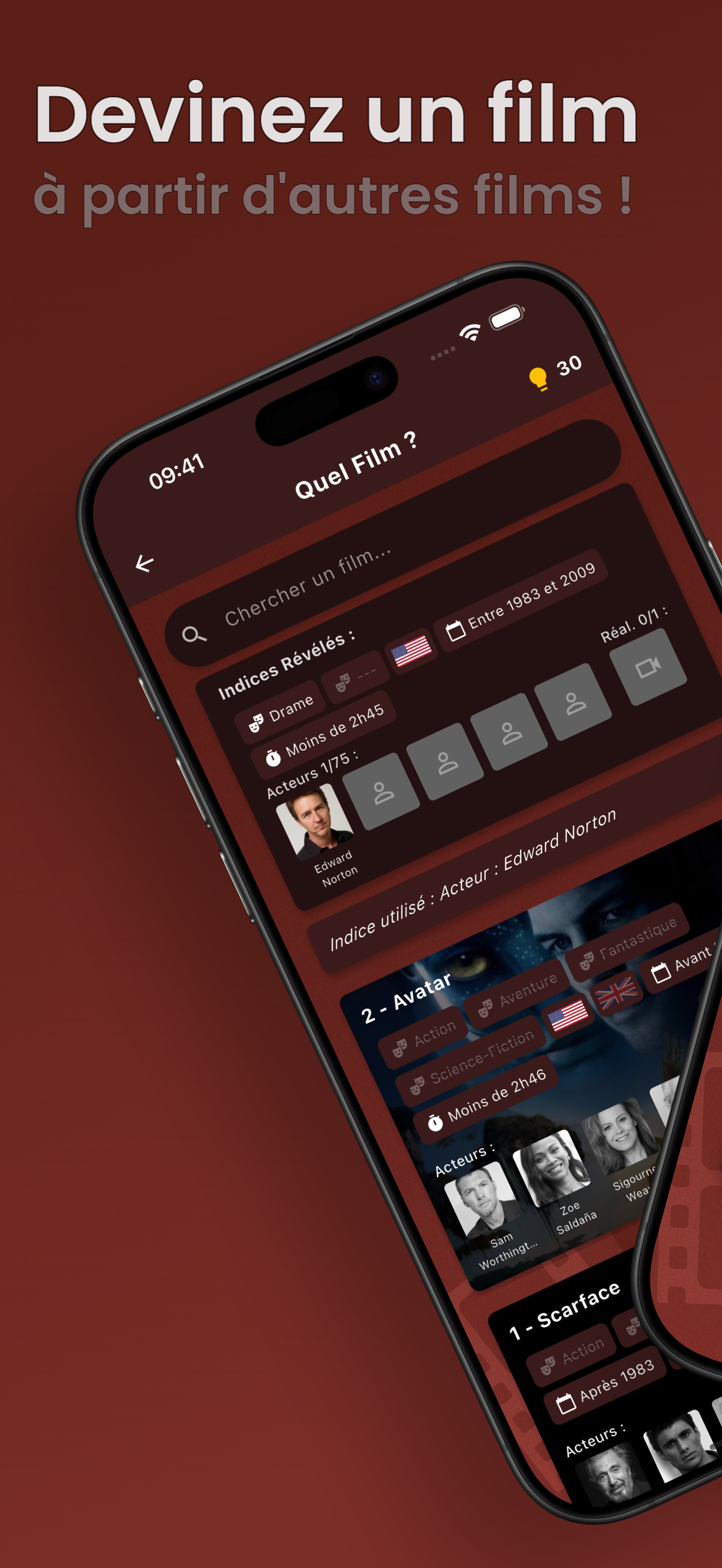 Capture d'écran de l'application Quel Film